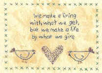 we make a living stitchery pattern