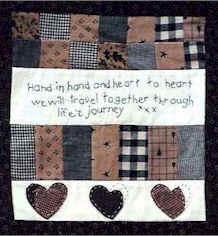 Hand in hand mini quilt pattern