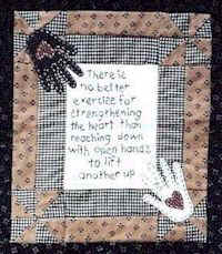 Strengthing the heart mini quilt pattern