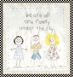 family primitive stitchery pattern