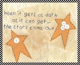 stars come out primitive stitchery
