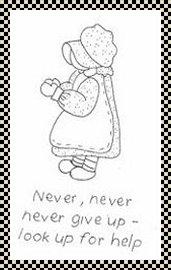 never give up primitive stitchery